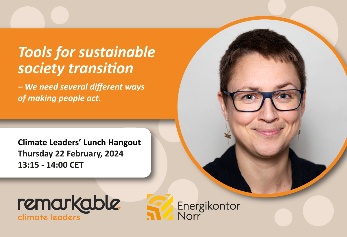 Climate Leaders Circle Digital Lunch with Elina Eriksson