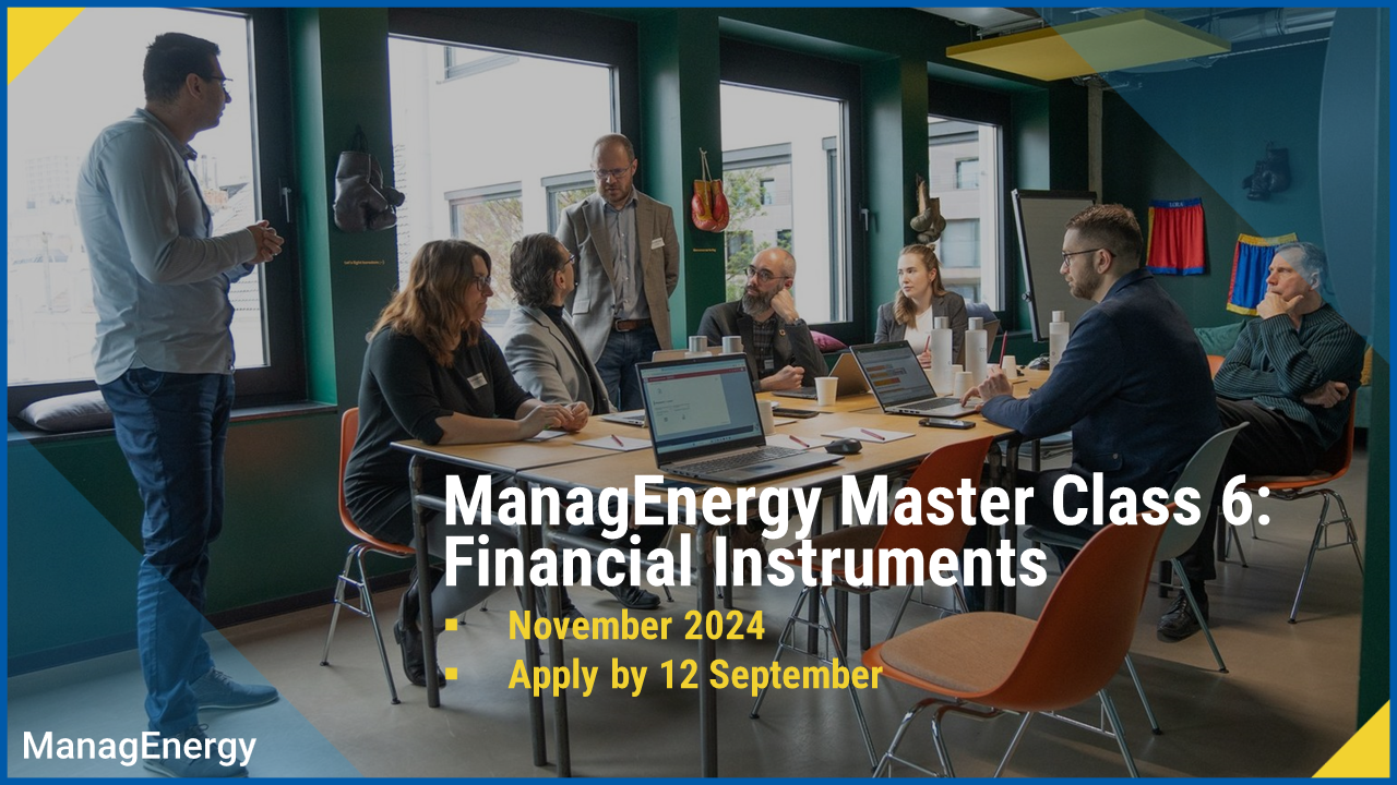 ManagEnergy Master Class #6 - Call for Applications