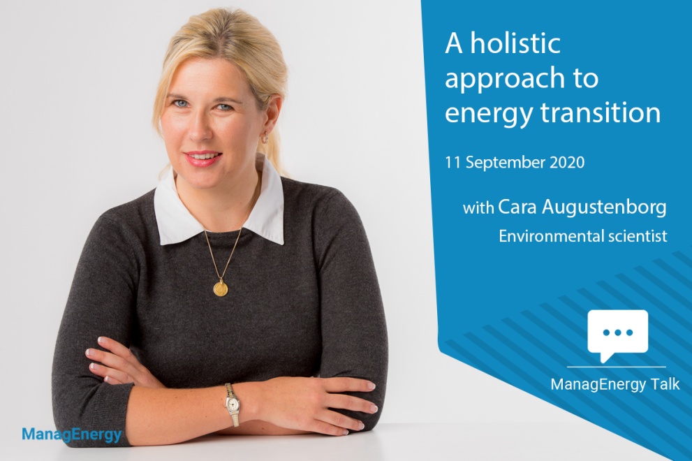 Watch the virtual ManagEnergy Talk with Cara Augustenborg