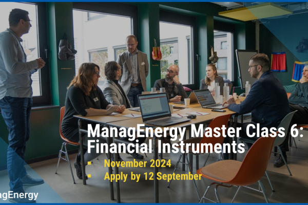 ManagEnergy Master Class #6 - Call for Applications